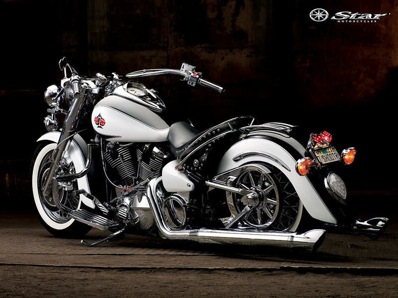 White and Black Motorcycle — Dramatic