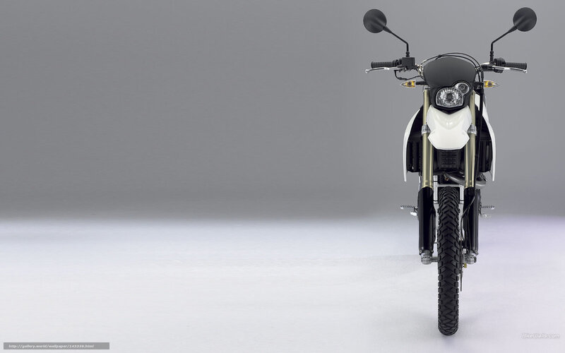 White and Black Motorcycle — Neutral, Photograph, Handlebars