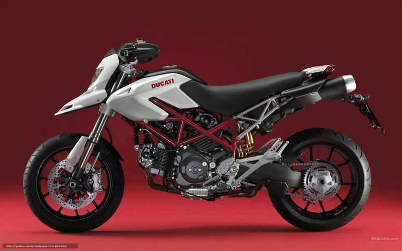White and Black Motorcycle — Red