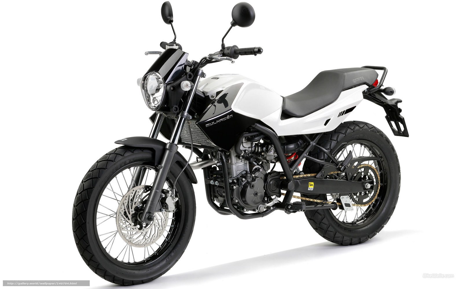 white and black motorcycle