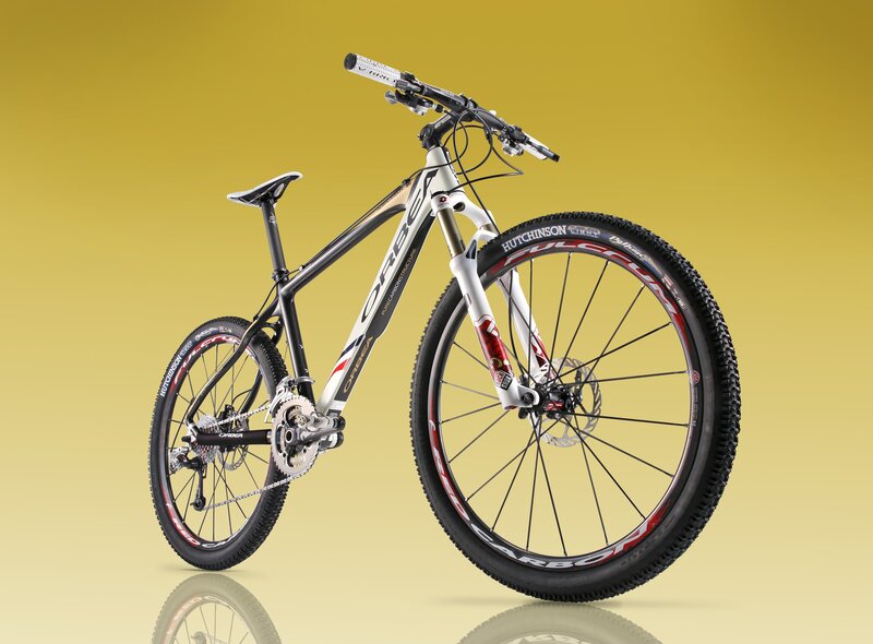 white and black mountain bike