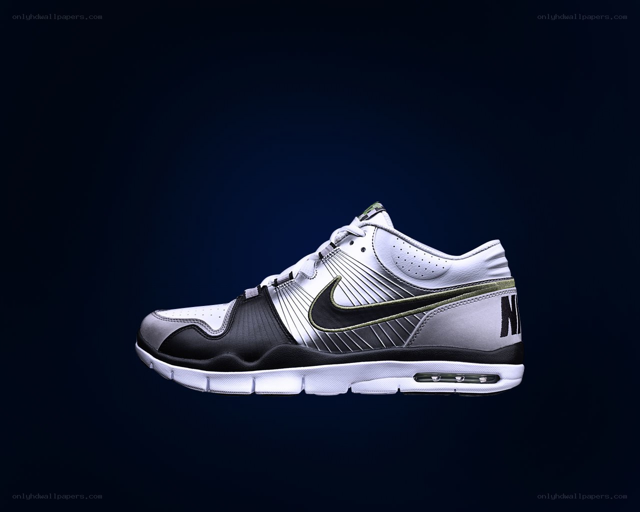 white and black nike sneaker