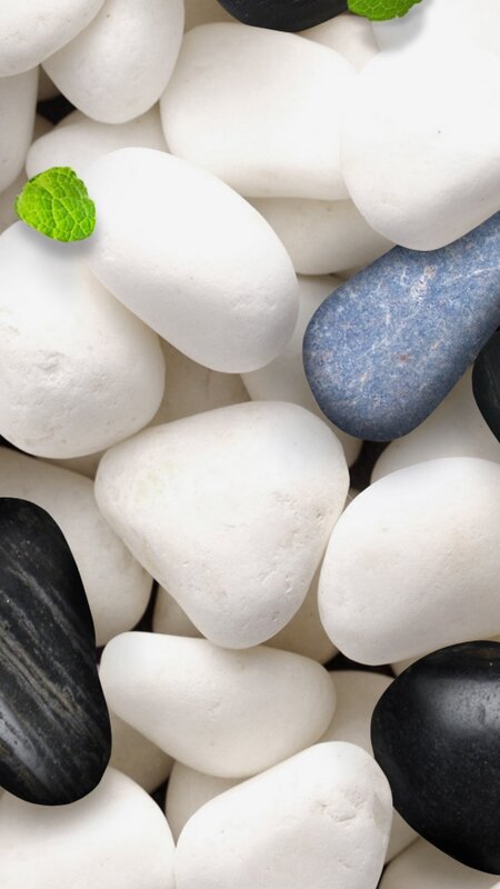 White and Black Pebbles — Calm, Photograph