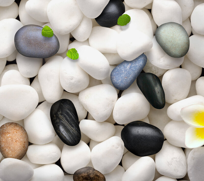 White and Black Pebbles — Serene