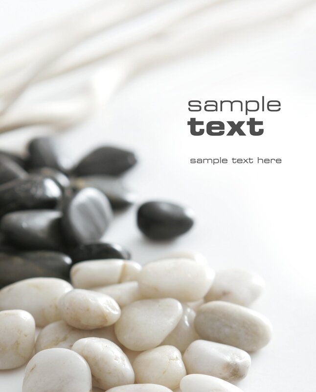 white and black pebbles