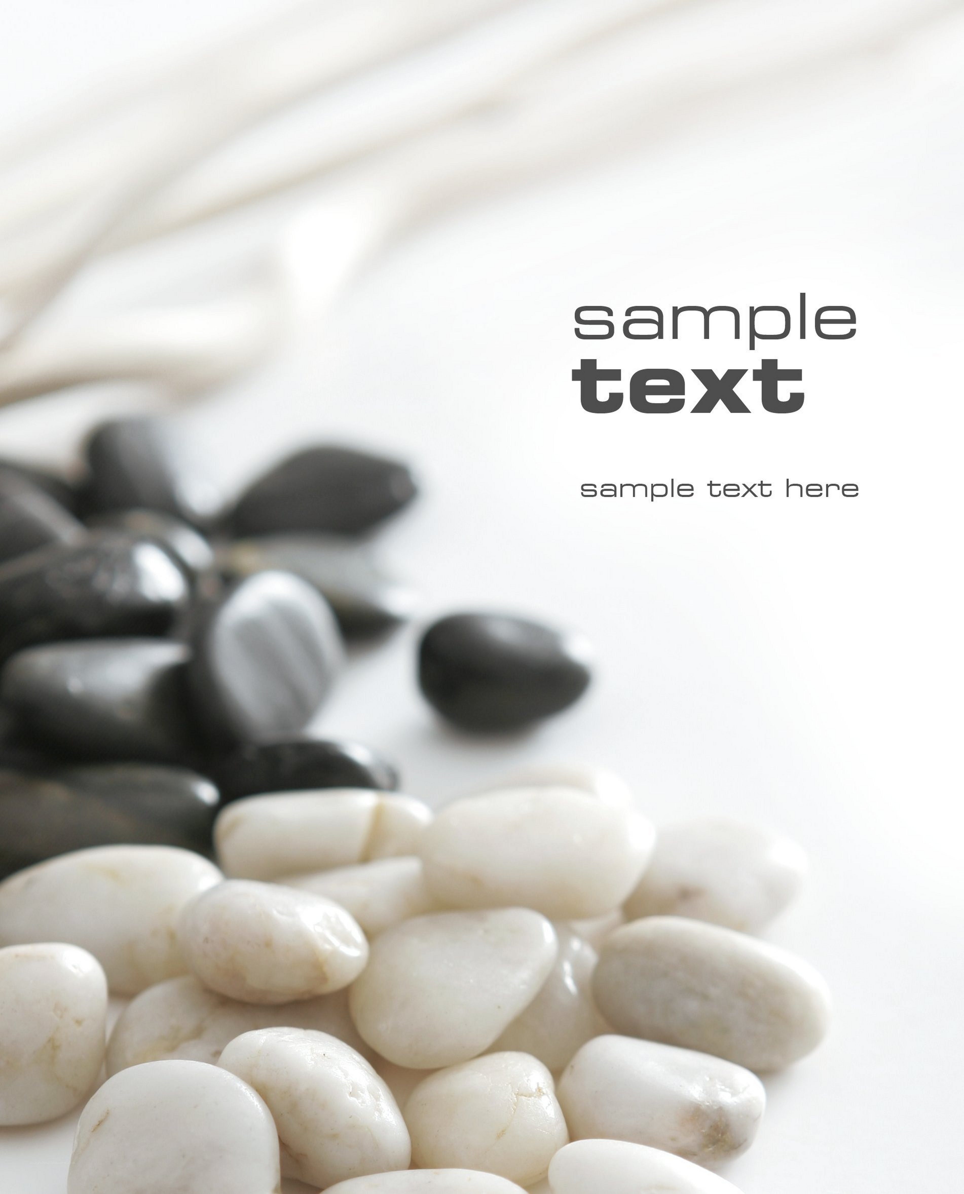 white and black pebbles