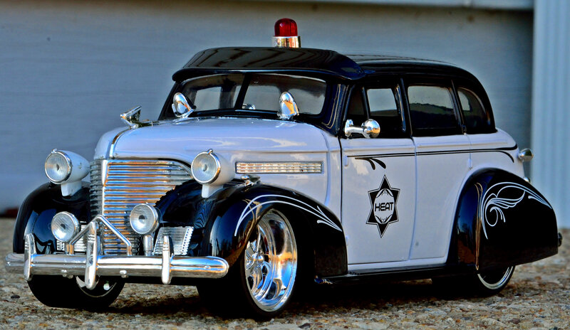 White and Black Police Car