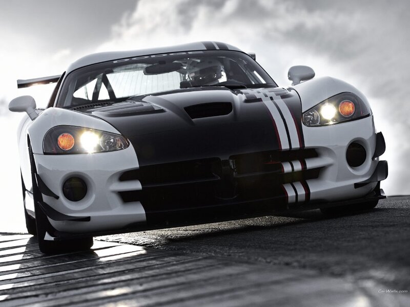 white and black race car