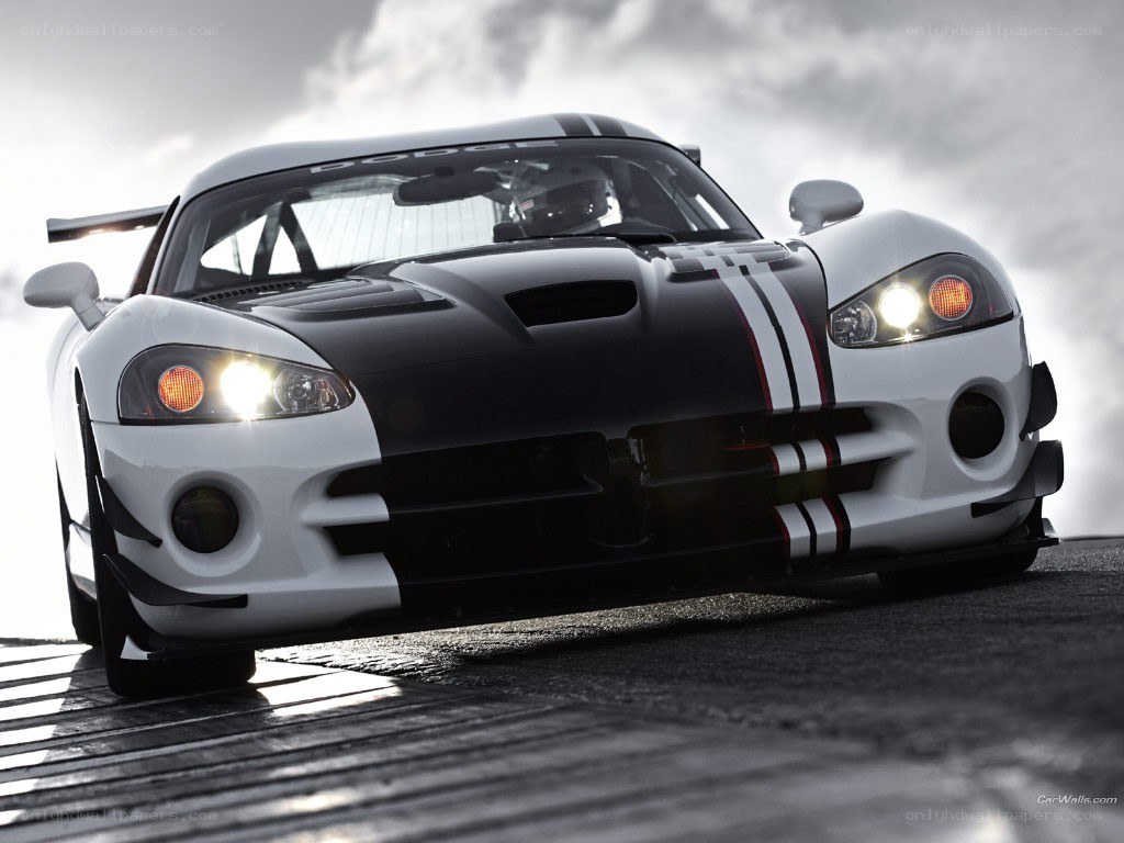 white and black race car
