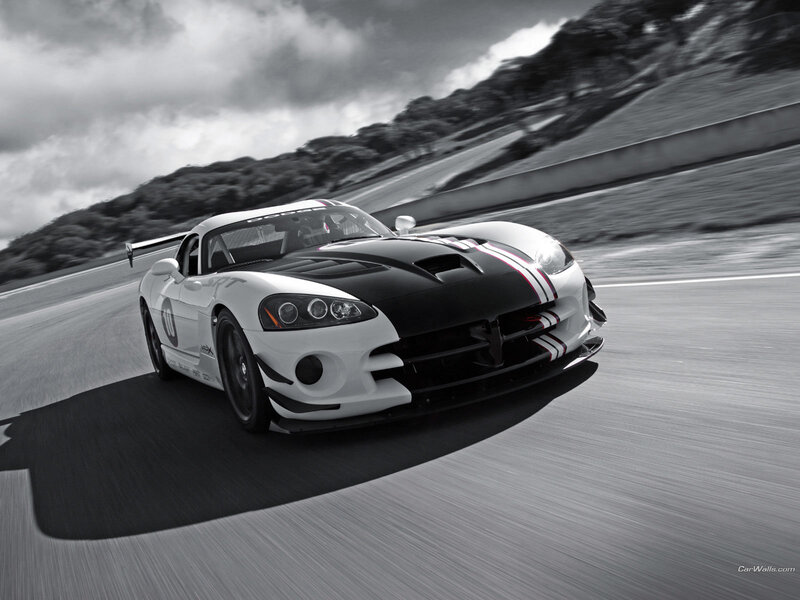 white and black race car