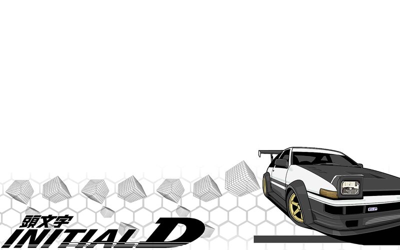 White and Black Race Car — Dynamic, Manga