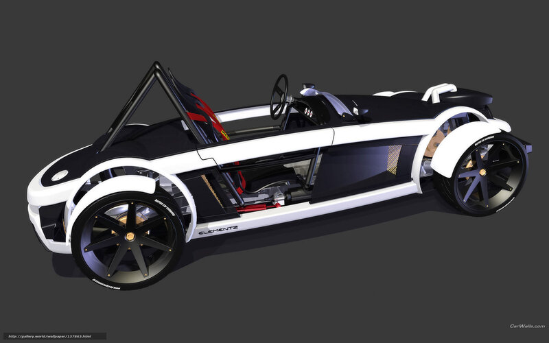White and Black Race Car — Neutral, 3d Render, Race Car, Open Cockpit