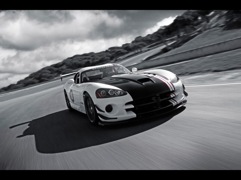 White and black race car on track