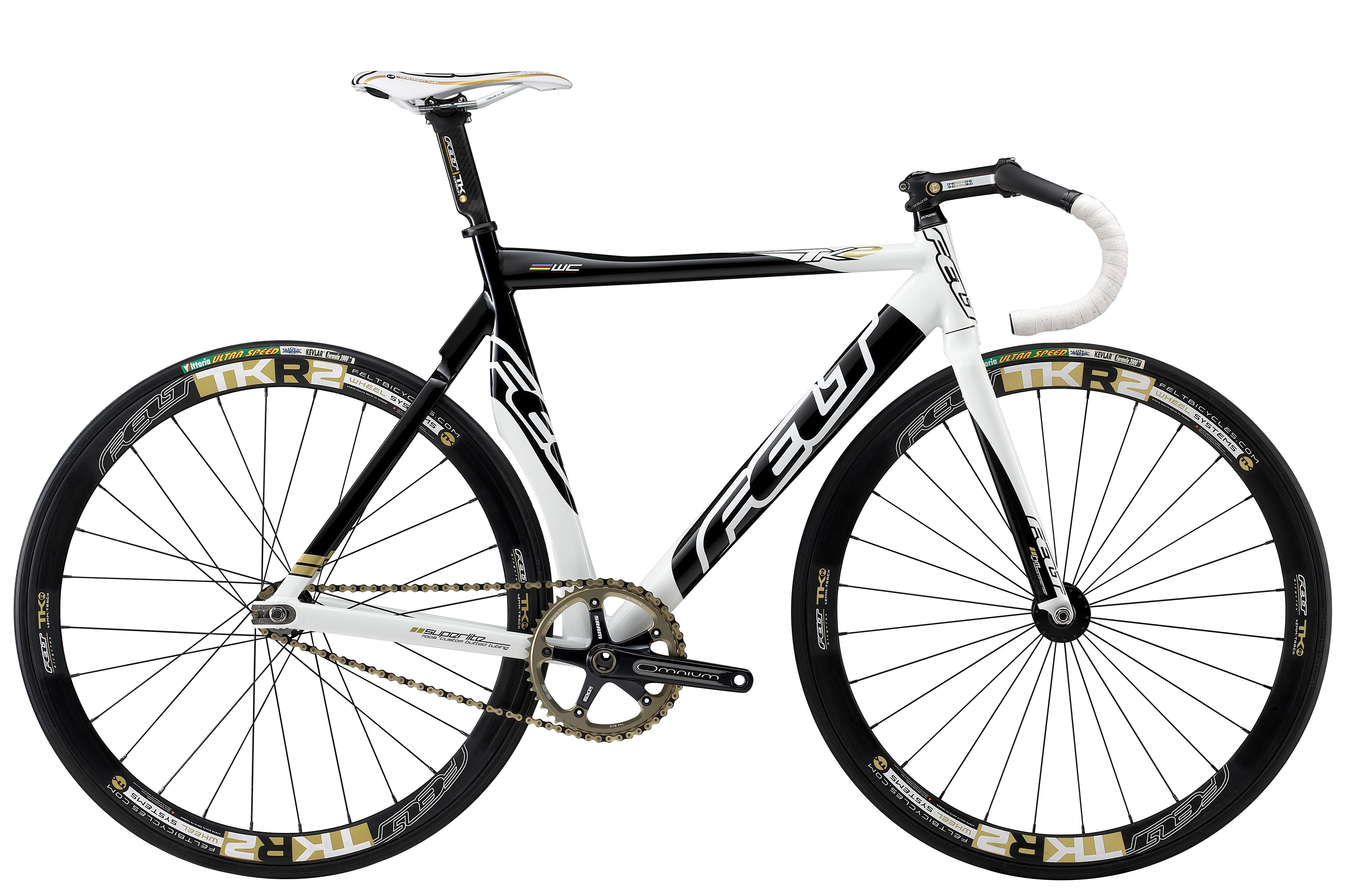 white and black racing bicycle