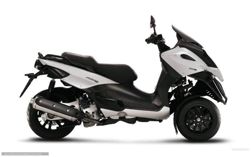 white and black scooter