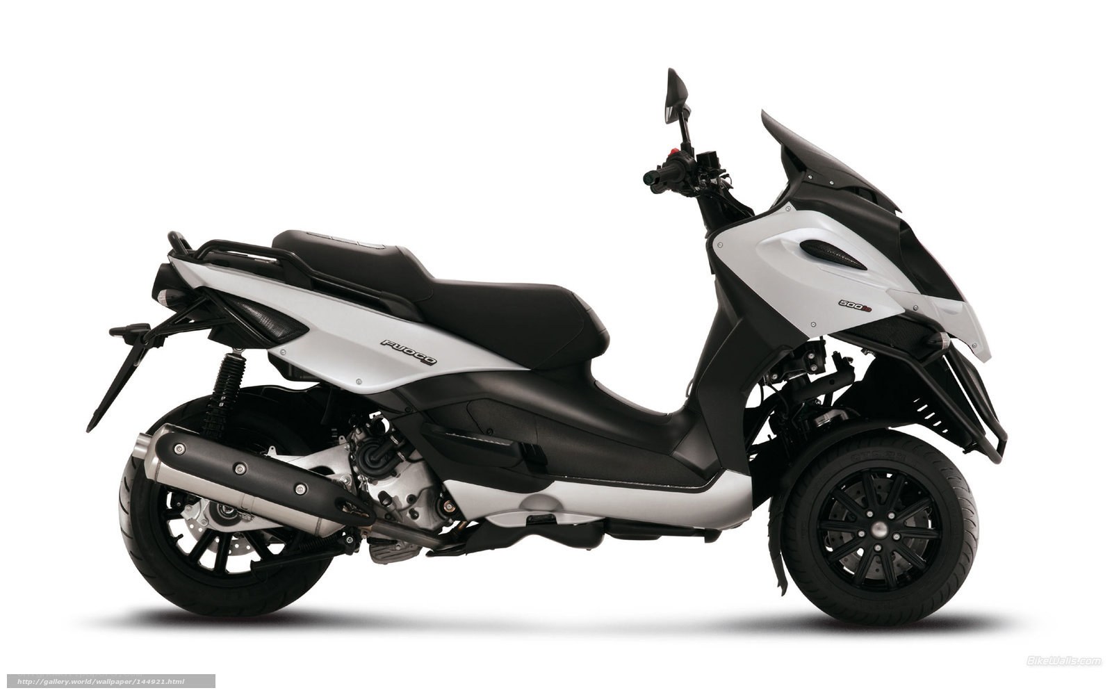 white and black scooter