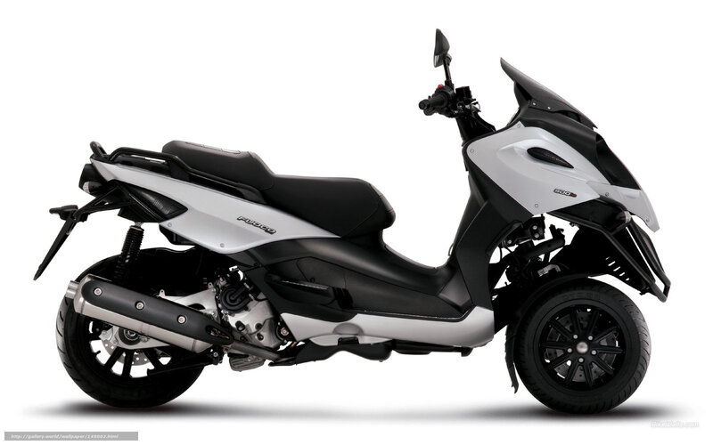 white and black scooter