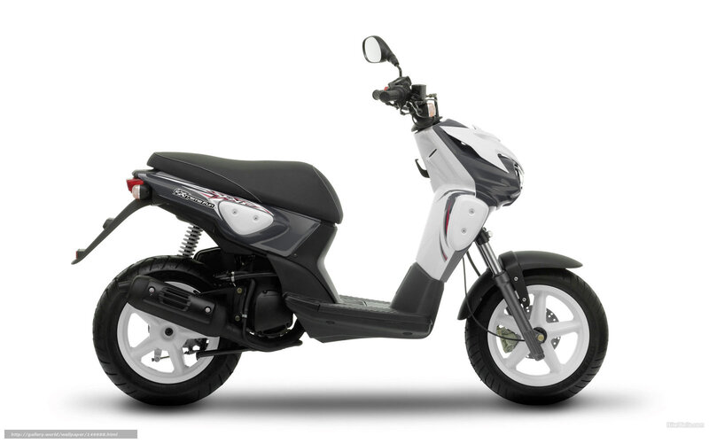 white and black scooter