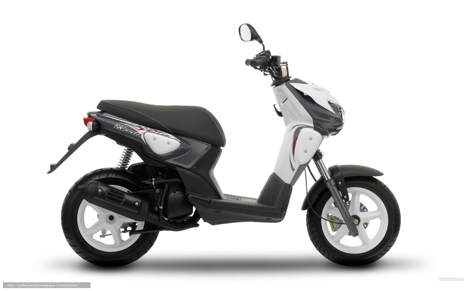 white and black scooter