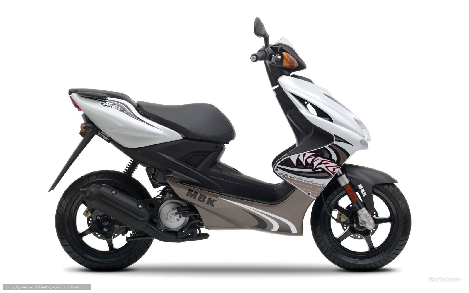 white and black scooter