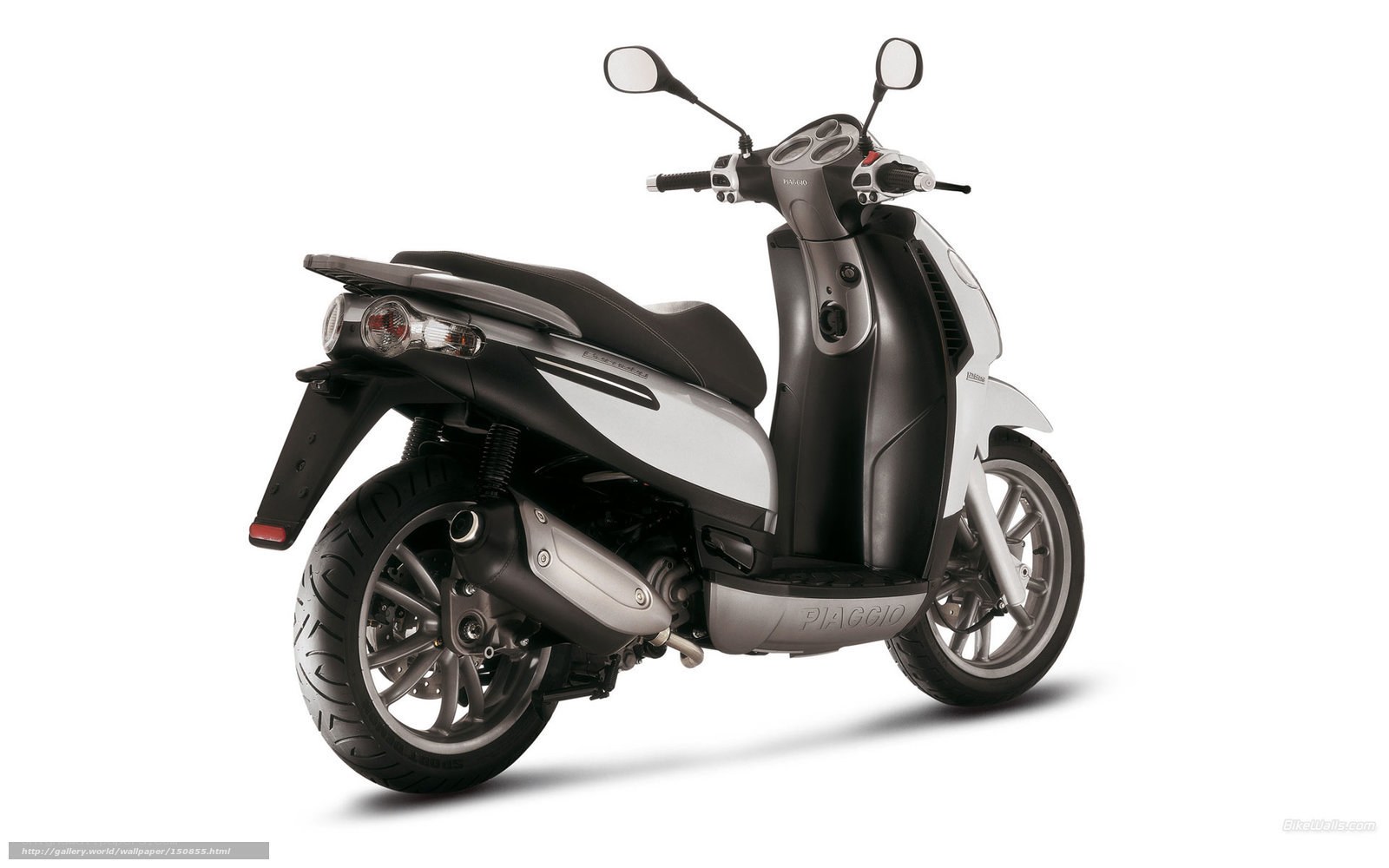 white and black scooter