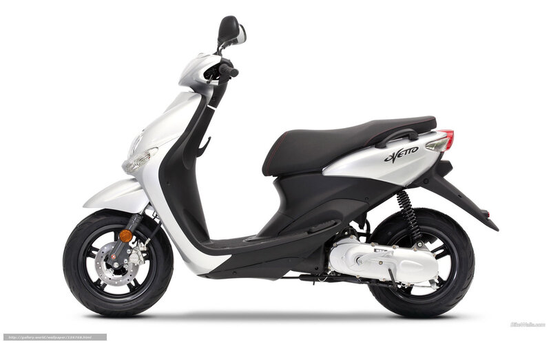 White and black scooter