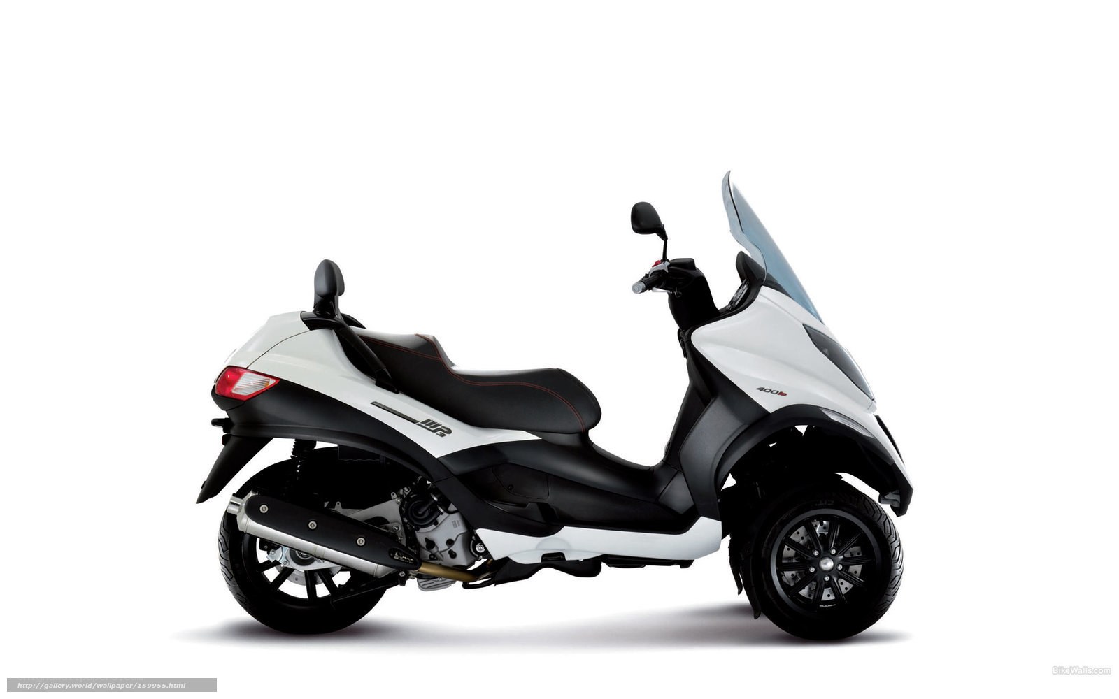 white and black scooter
