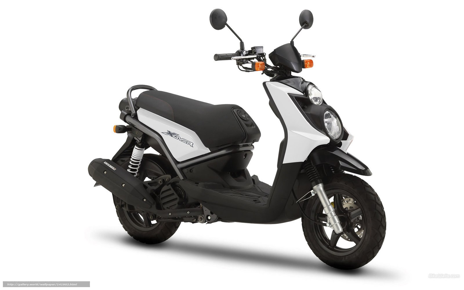 white and black scooter