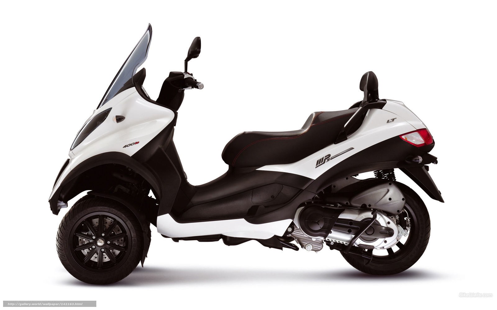 white and black scooter