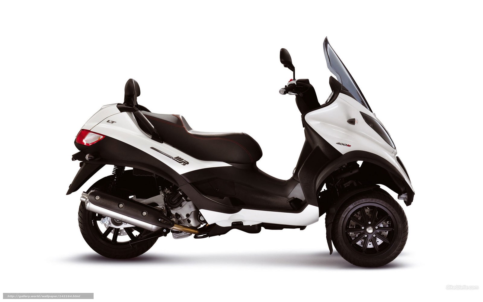 white and black scooter