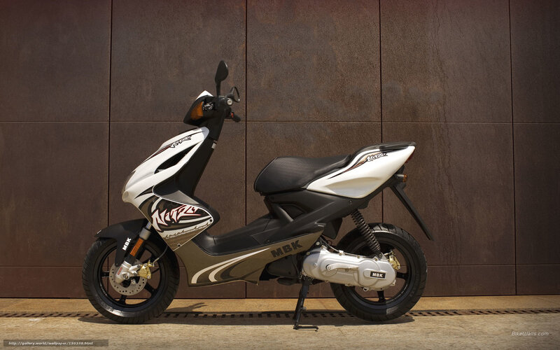 White and Black Scooter — Neutral, Afternoon, Photograph