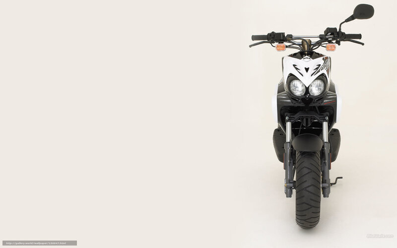 White and Black Scooter — Neutral, Photograph, Handlebars