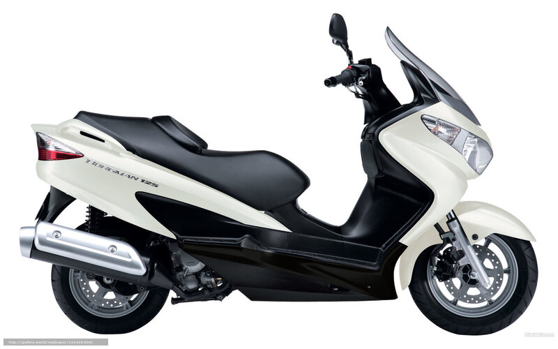 White and Black Scooter — Neutral, Photograph, Seat, Headlight, Exhaust