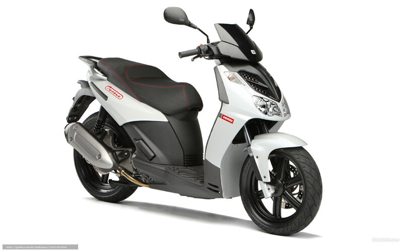 White and Black Scooter — Neutral, Photograph