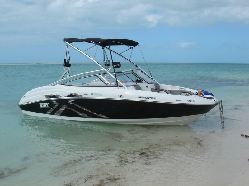 White and Black Speedboat