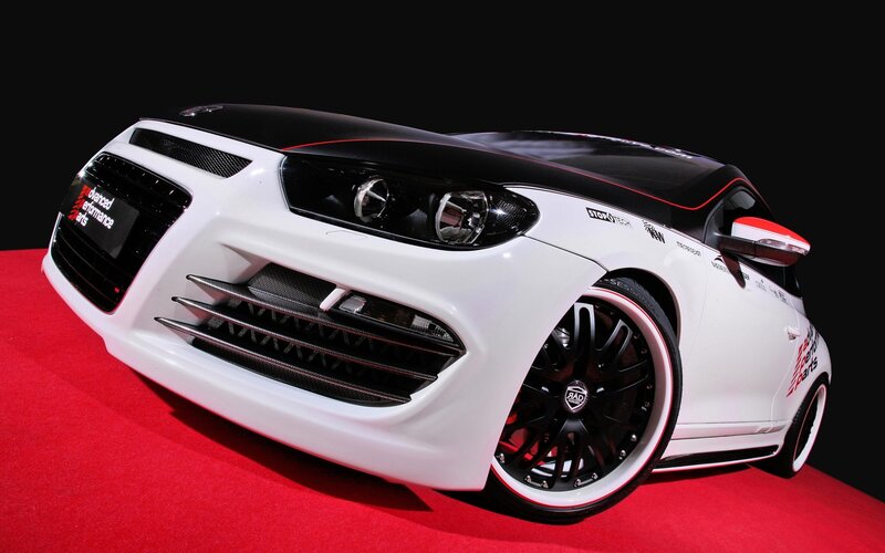 white and black sports car