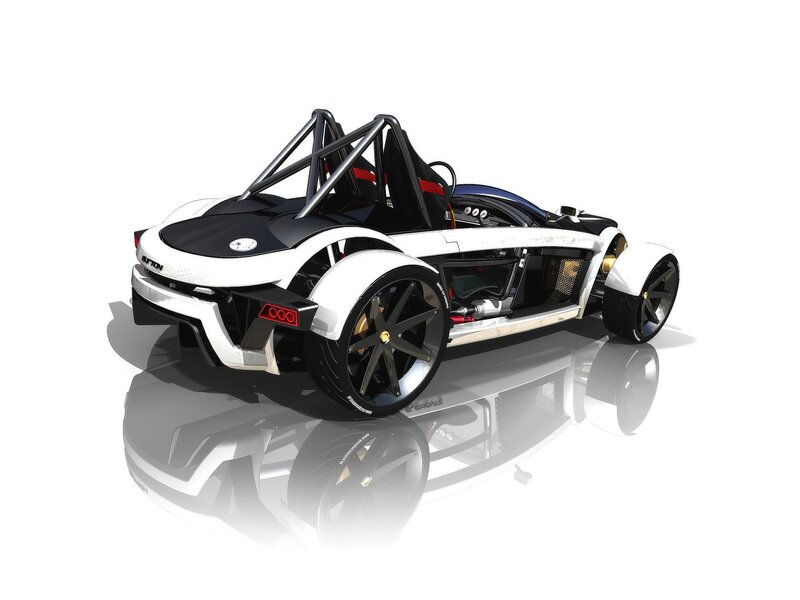 white and black sports car