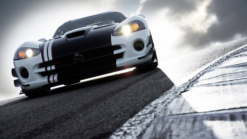 white and black sports car