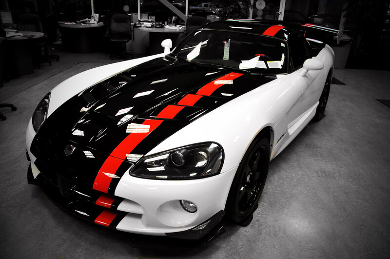 white and black sports car