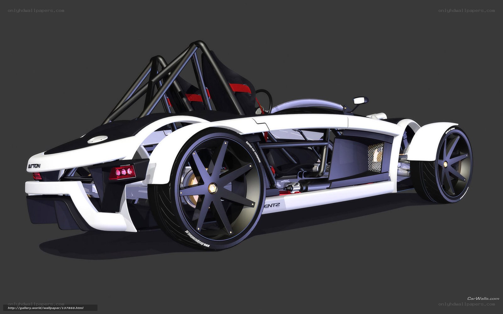 white and black sports car
