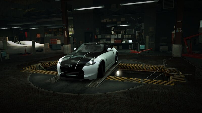 White and Black Sports Car — Dark