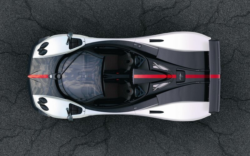 White and Black Sports Car — Dramatic, Photograph, Carbon Fiber, Red Stripe, Asphalt
