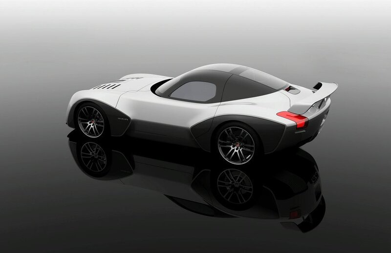 White and Black Sports Car — Minimalist