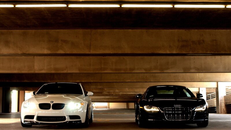 White and Black Sports Cars