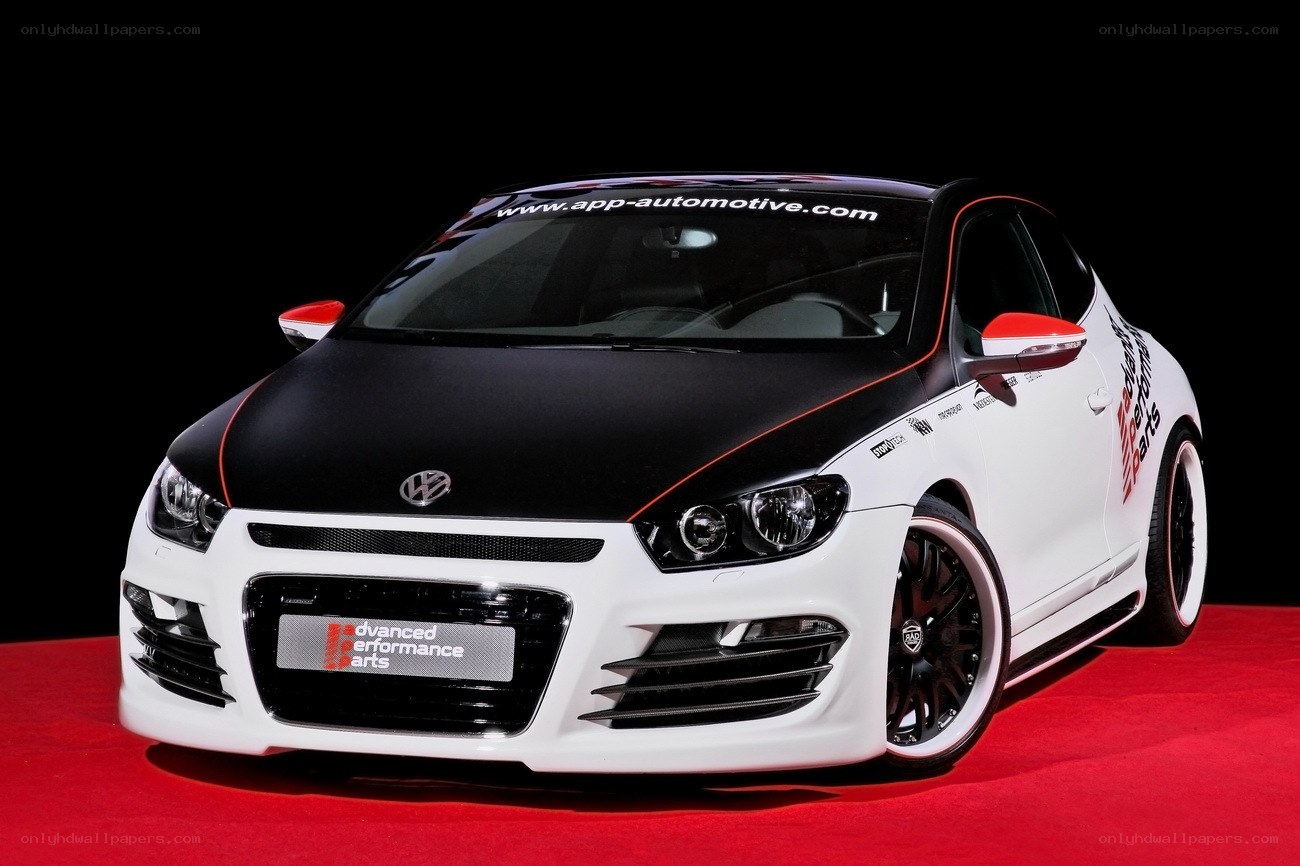 white and black volkswagen scirocco