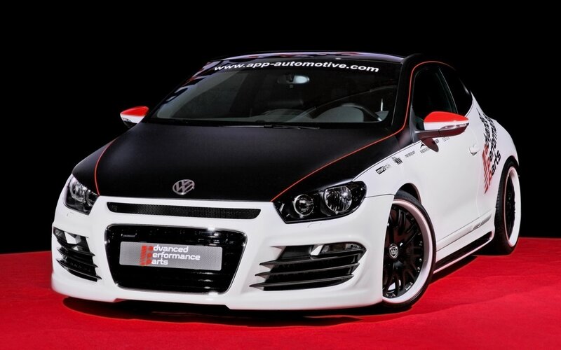 white and black volkswagen scirocco