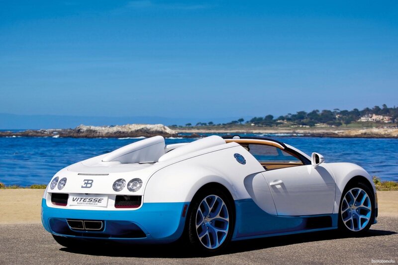 White and Blue Bugatti — Serene
