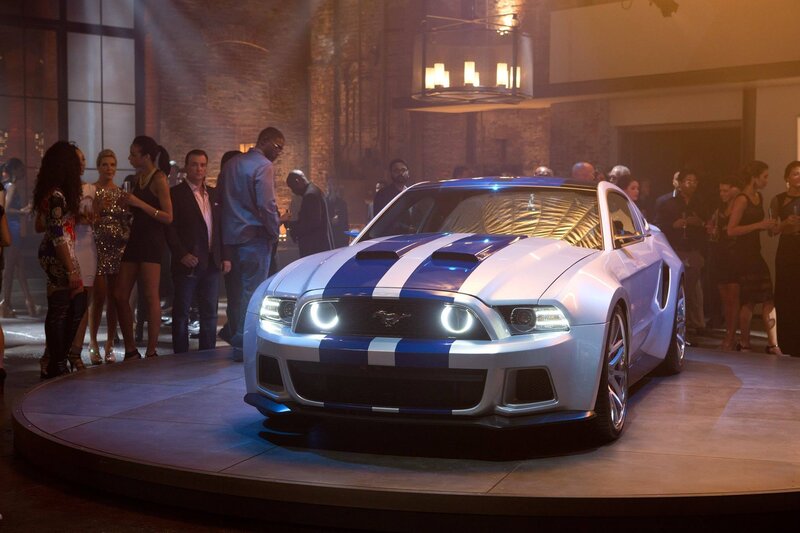 White and Blue Car — Dramatic, Night
