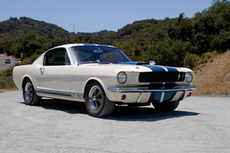 White and Blue Classic Car — Serene, Afternoon