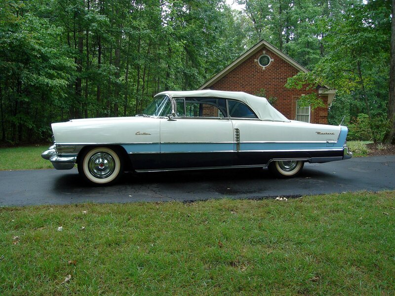 White and Blue Classic Car